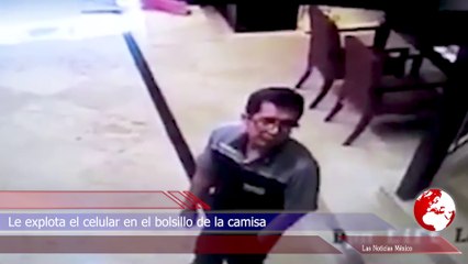 Le explota el celular en el bolsillo de la camisa