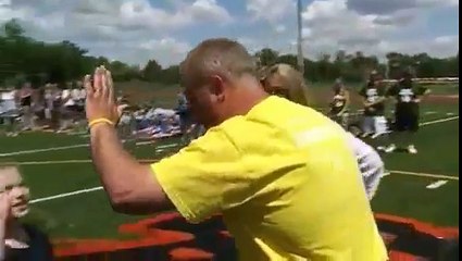 Little Girl gets a Big Surprise by Daddy