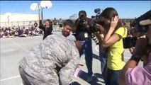 Military Dad Surprises Sons and Wife at School