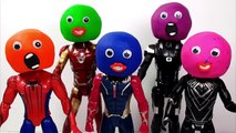 Play Doh Superhero Body Surprise Lollipops Learn Colors for Kids Finger Family Nursery Rhymes