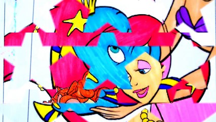 Disney Princess Ariel The Mermaid and Belle Beauty and the Beast Coloring Book Pages for Kids