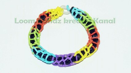 Loom Bandz Anleitung deutsch, Spiral - Armband knüpfen