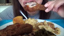 ASMR: Soul Food | Fried Chicken, Mac & Cheese, Blackeyed Peas, Collard Greens | Eating Sounds