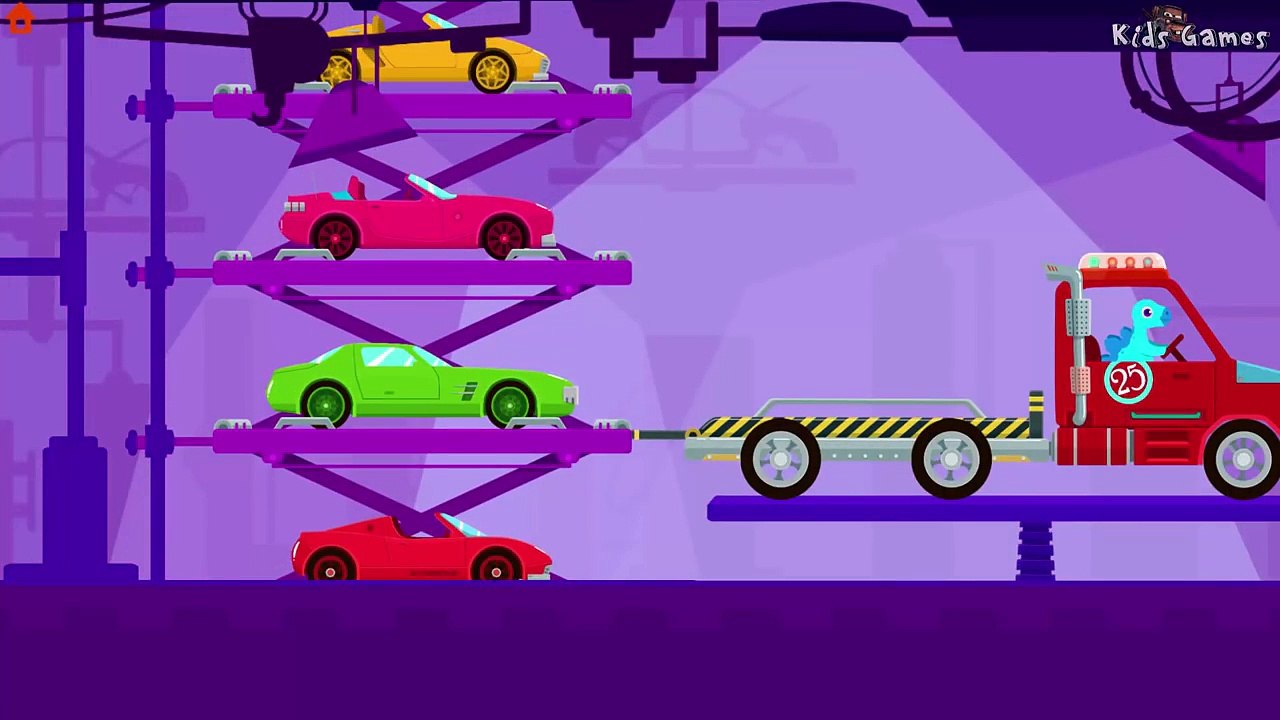 Dinosaur Cartoons - Car Builds for Kids | Truck Driver - Car, Monster Truck : Videos for Children