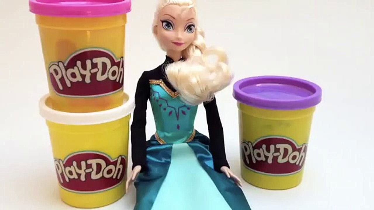 Play Doh Disney Princess Frozen How to make Playdough Dress