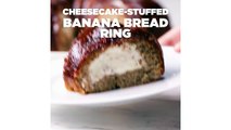 Cheesecake-Stuffed Banana Bread Ring