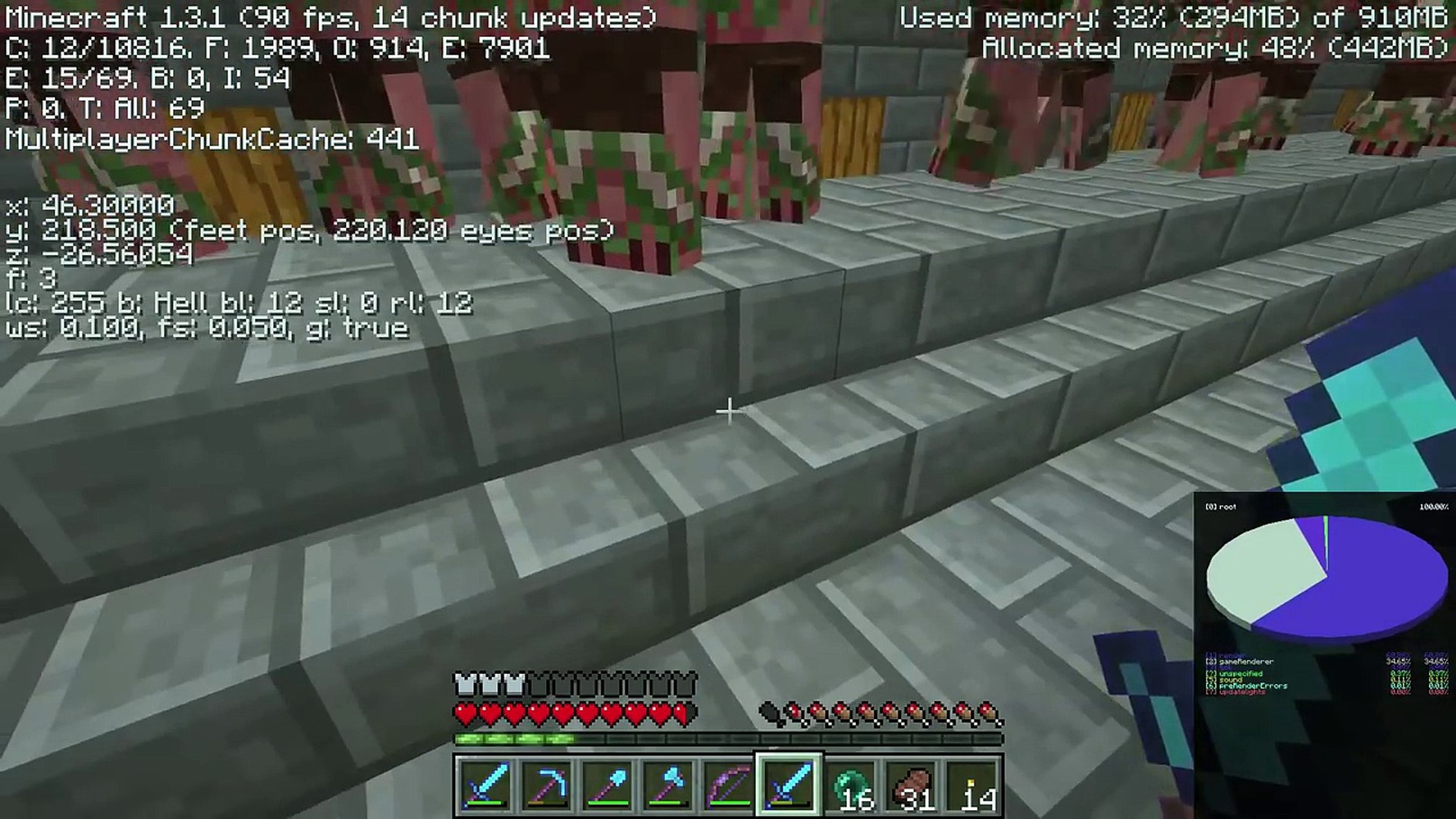 Minecraft Gold Farm Above Bedrock In The Nether Video Dailymotion