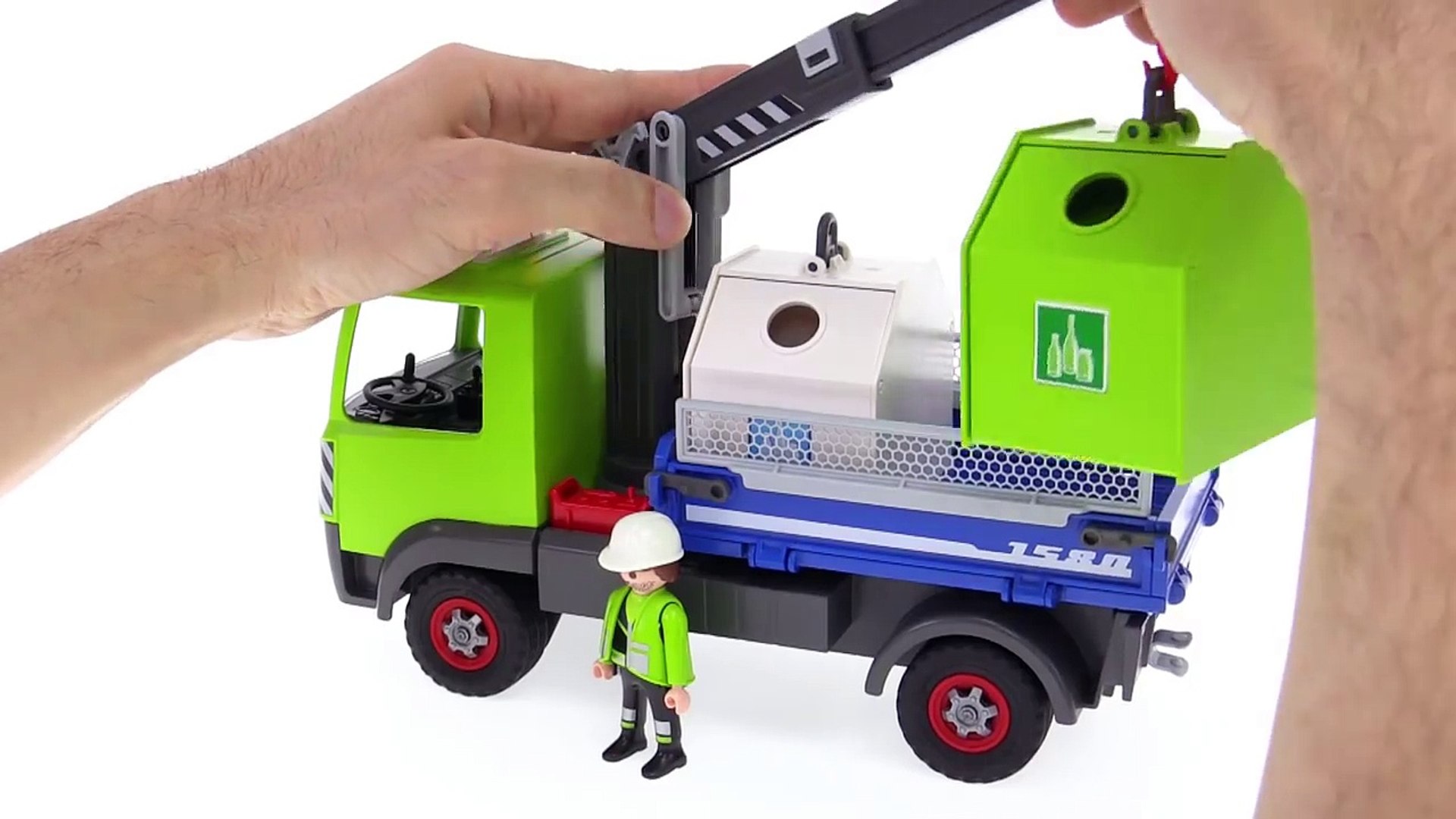 playmobil glass sorting truck