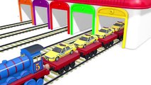 Tomas el Tren y coches de policia aprender colores en español para niños | Animacion | 3D