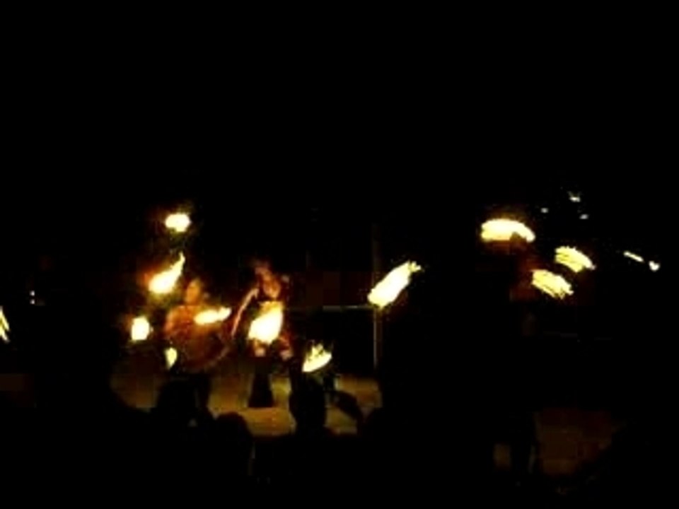 fire show au blue parrot playa del carmen