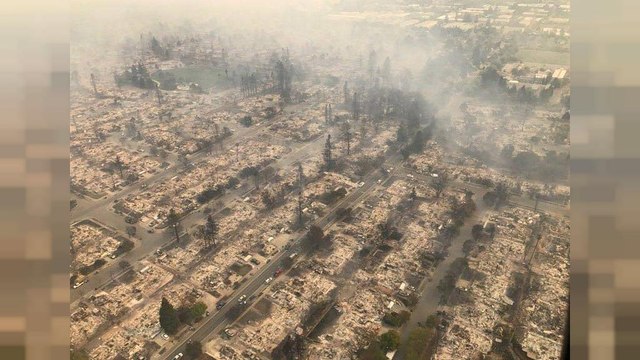 بالفيديو: مقتل 10 أشخاص وفرار الالاف جراء حرائق الغايات في كاليفورنيا