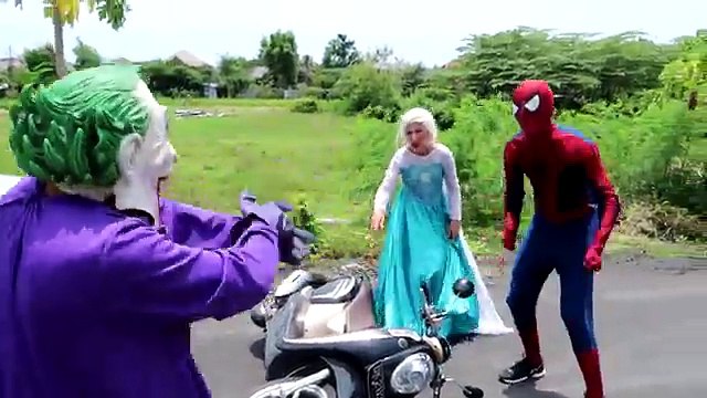 Frozen Elsa BAD MAKEUP! Ugly Lipstick Spiderman Joker McDonalds Pepsi Kids Fun In Real Life
