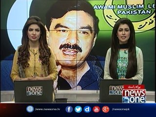 Sheikh Rasheed talks to media