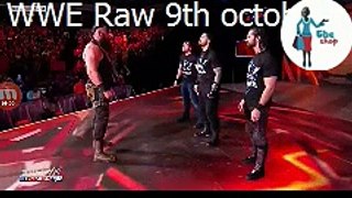 WWE RAW 9th october 2017 - Shield is Back Attack Brun stroman