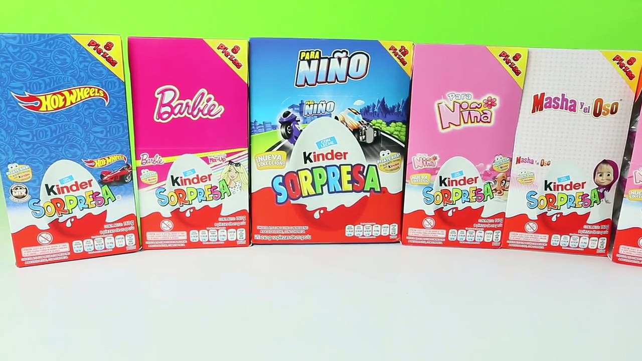 HUEVOS KINDER SORPRESA DE BARBIE HOT WHEELS MASHA Y EL OSO|Mundo de Juguetes