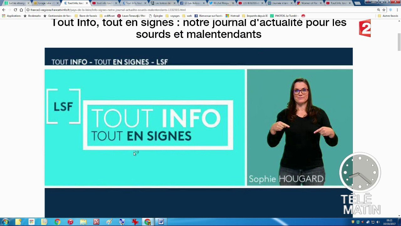 Des sujets diffusés en langue des signes