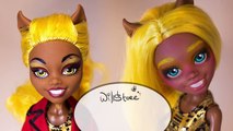 Faceup Tutorial №21 Clawdia Wolf OOAK Monster High Cutom doll repaint