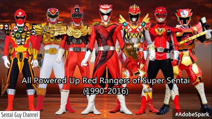 All Powered Up Red Rangers of Super Sentai ( 1990 - 2016 )