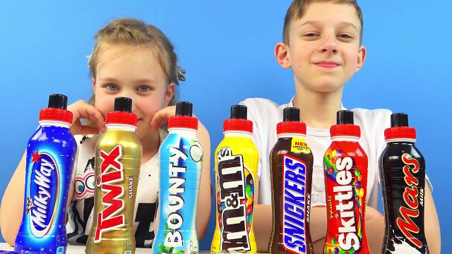 ЧЕЛЛЕНДЖ КОКТЕЙЛЬ ПРОТИВ ШОКОЛАДА! Редкие вкусы Сникерс, Баунти, Скитлс, M&Ms, Марс, Milky Way