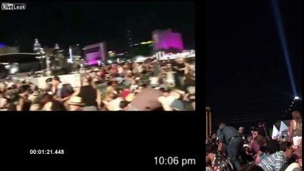 Las Vegas Shooting Synchronized Videos, First 10 Minutes