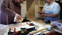 DIY Shop Storage Cabinet with Clear Drawers