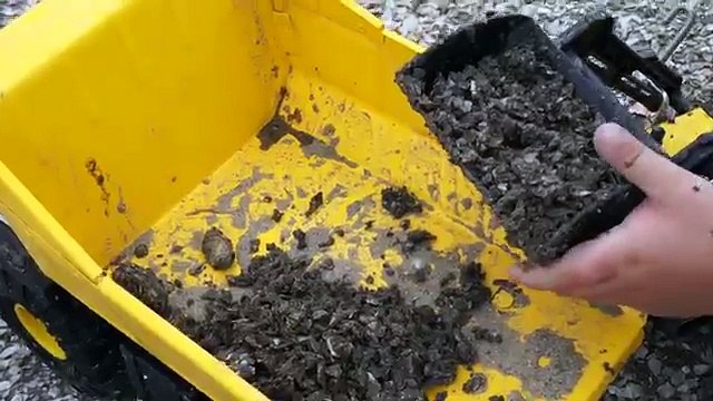 Tonka Toy Construction Trucks Working in Mud: Kid Playing with Toys Collection
