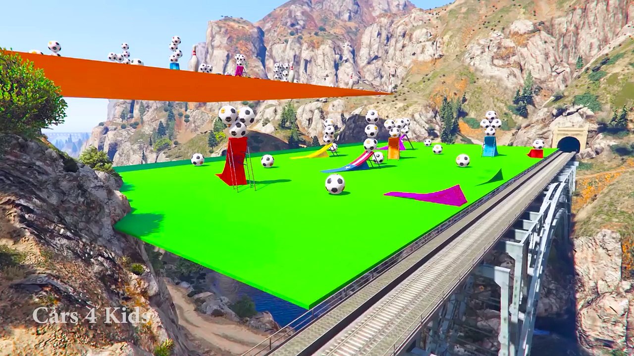 Small Cars on Train - Learn Colors & Numbers for Kids Spiderman Color Cars Cartoon Nursery Rhymes