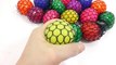 1000 Degree Knife VS Squishy Stress Slime Balls DIY Learn Colors Slime Ball Kinetic Sand Beach