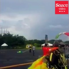 Paraşütçü kazadan kurtulamadı