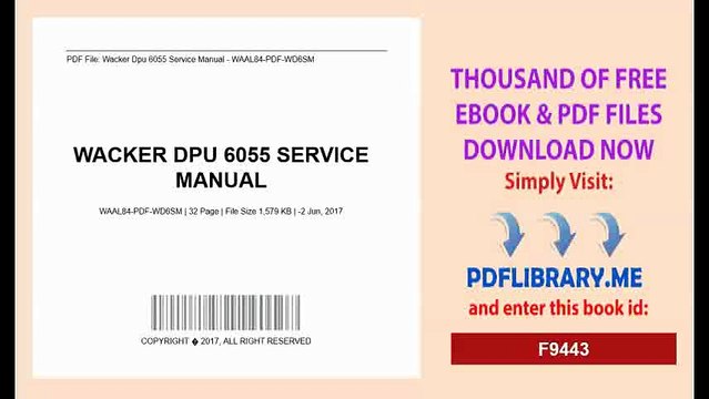 Wacker Dpu 6055 Service Manual