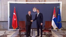 Cumhurbaşkanı Erdoğan, Cumhurbaşkanı Aleksandar Vuçiç ile Görüştü
