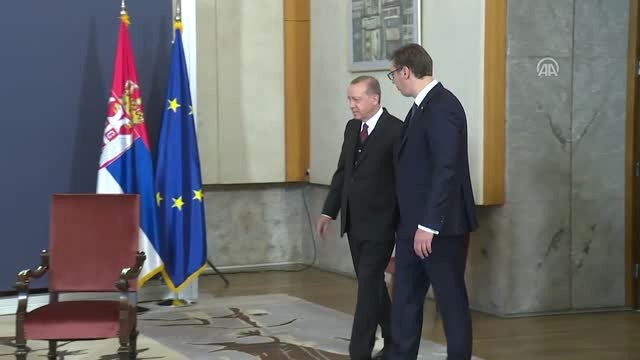 Cumhurbaşkanı Erdoğan, Sırbistan Cumhurbaşkanı Vucic ile Görüştü