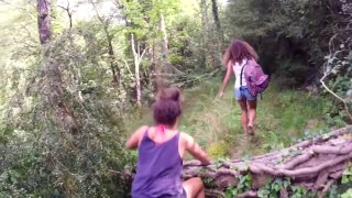 French girl has funny tumble!