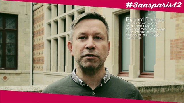 [#3ansparis12] Compte rendu de mi-mandat : Richard Bouigue présente sa réalisation préférée