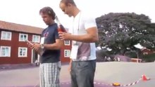 Champagne shower and car racing on Sweden social web camp