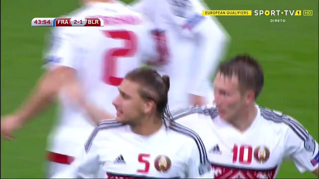 2-1 Anton Saroka Goal FIFA WC Qualification UEFA Group A - 10.10.2017 France 2-1 Belarus