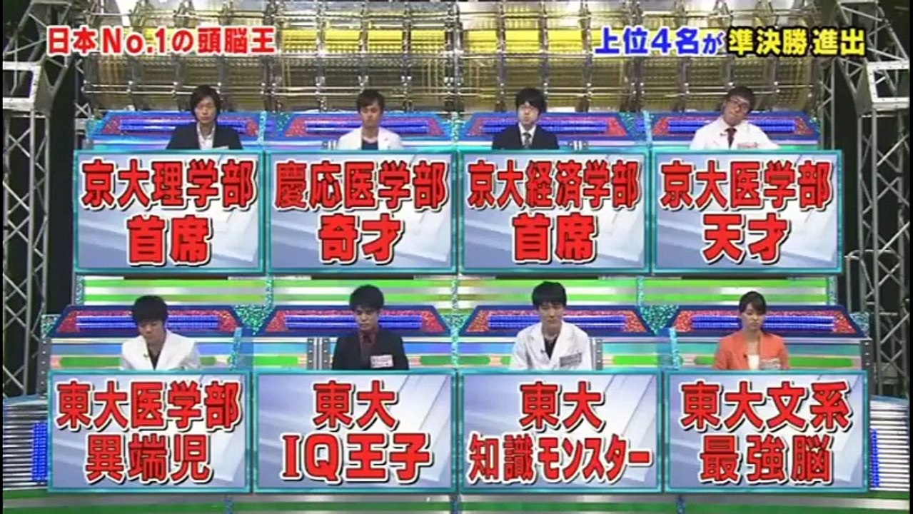 頭脳王 16年12月16日 第5回 最強の頭脳 日本一決定戦 頭脳王 16 12 16 前編 動画 Dailymotion