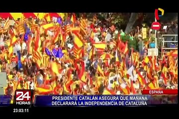 España: presidente catalán asegura que declarará la independencia de Cataluña