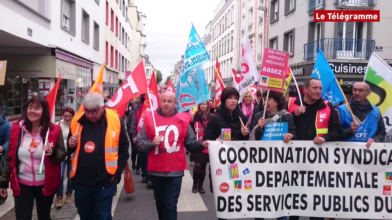 Fonction publique. Près de 800 manifestants à Lannion