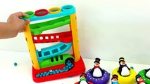 Learn Shapes And Colors With Colorful Penguins /Learn Names Of Zoo Animals/Pretend Play Microwave
