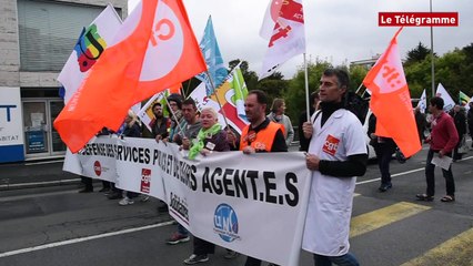 Download Video: Fonction publique. Entre 1.700 et 5.000 manifestants à Saint-Brieuc