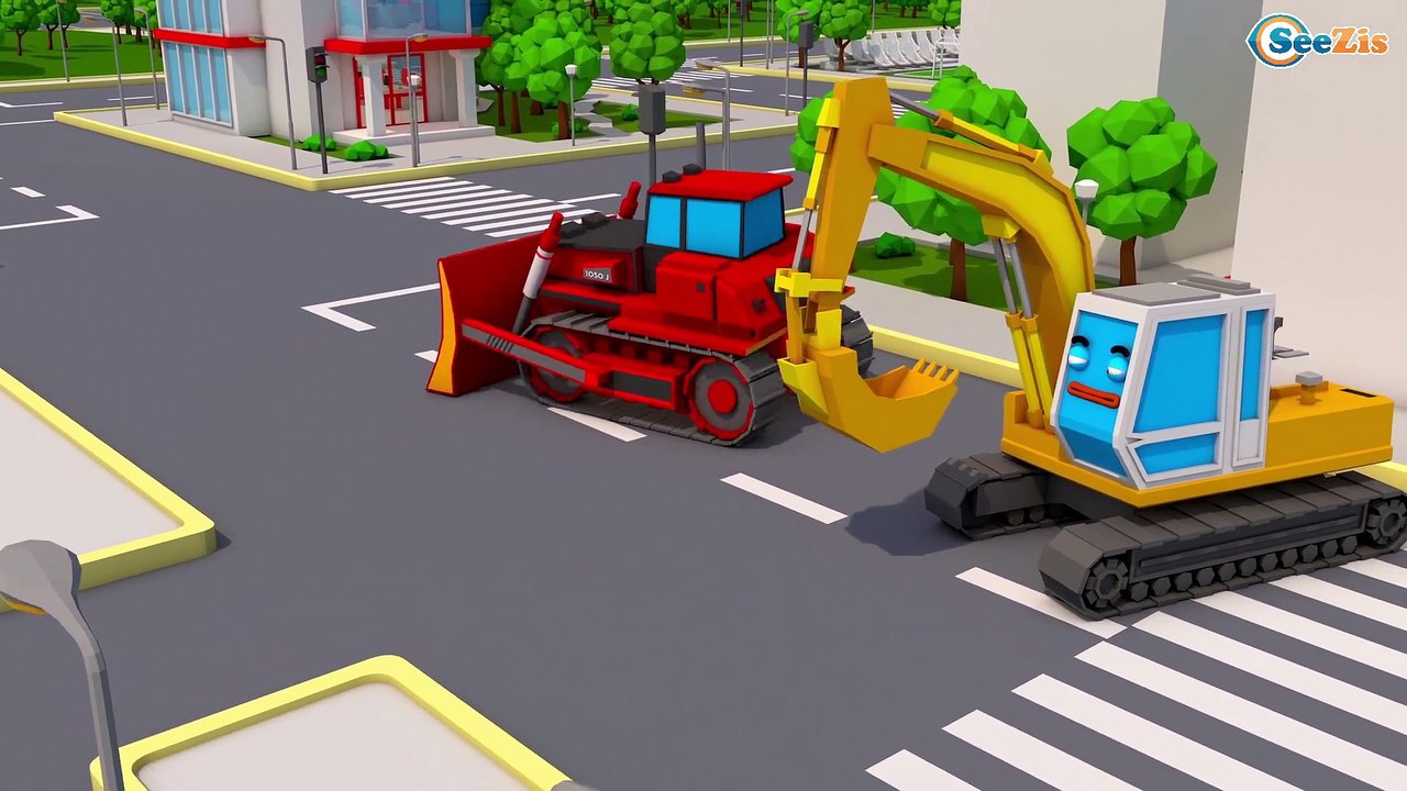 Novo! Super Сaminhão e o Escavadora na Cidade | Desenho animado em portugues
