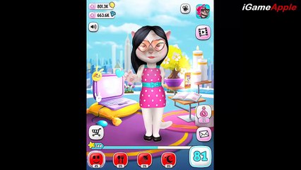 My Talking Angela want to Sleep While Eating and Taking a Bath