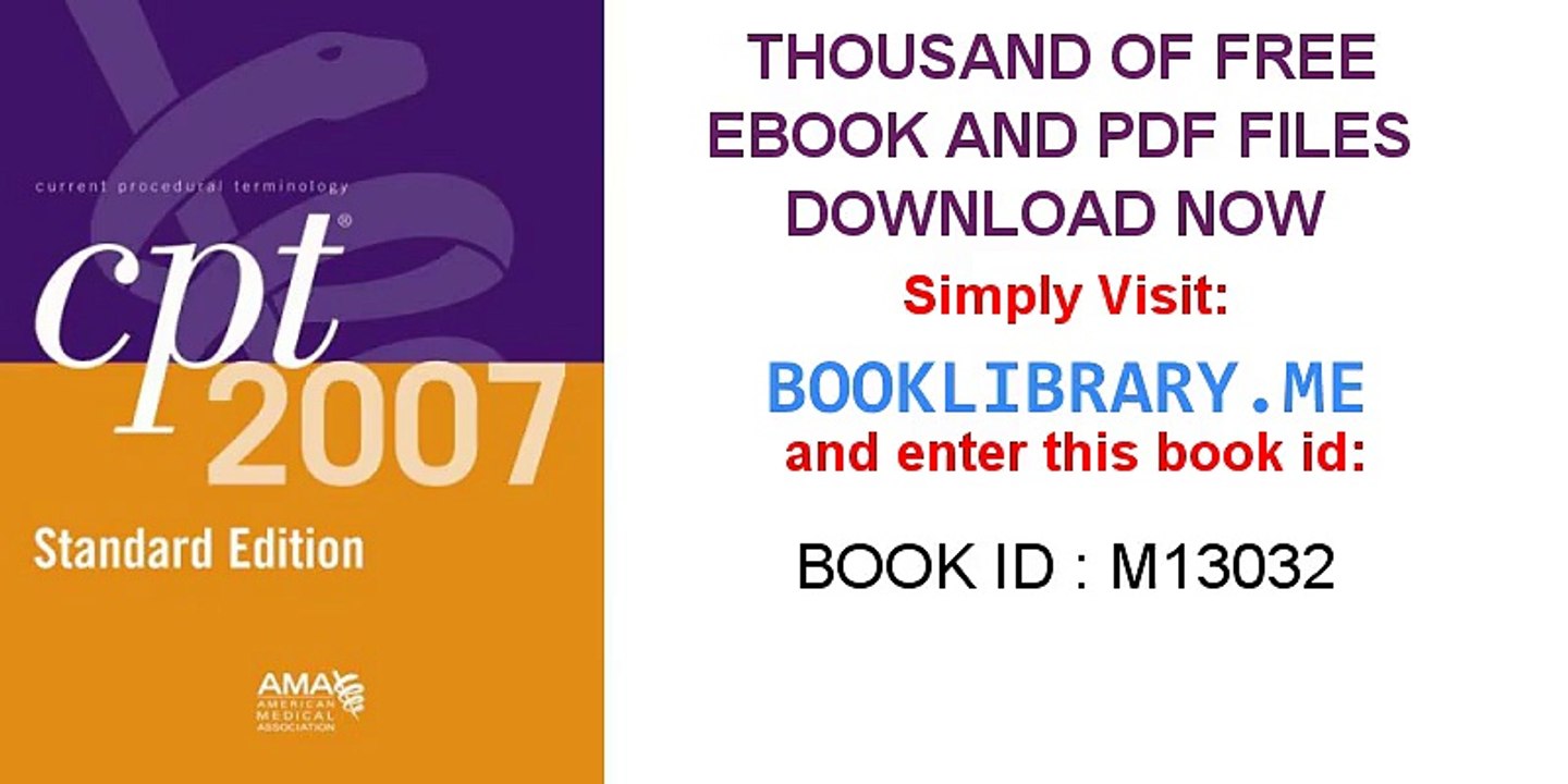[PDF Download] CPT 2007