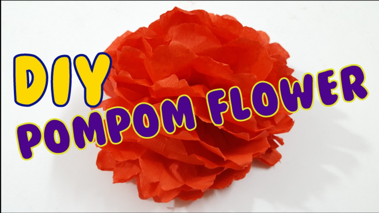 ✅ Easy DIY: Pom Pom Flower | Three Headed Melon