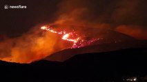 Timelapse shows Canyon Fire  gaining ground in Orange County
