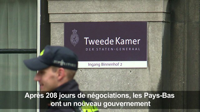 Pays-Bas: nouveau gouvernement après 208 jours de négociations