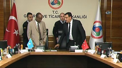 Bakan Tüfenkci, Somali Sanayi ve Ticaret Bakanı Sadık Abdullah Abdi'yi Kabul Etti
