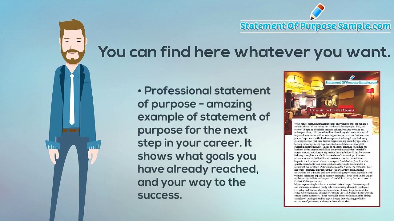 Why Do You Need Statement of Purpose Sample