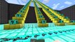 Minecraft: LUCKY BLOCKS DIAMOND STAIRCASE RACE MINI-GAME! (PVP Challenge)